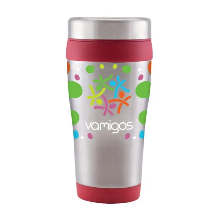 Promotional Legend Stainless Steel Tumbler 475ml in red with printed logo or design