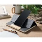 Custom-Branded RPET Notebook A5 with Phone Stand in assorted colours with printed logo or design