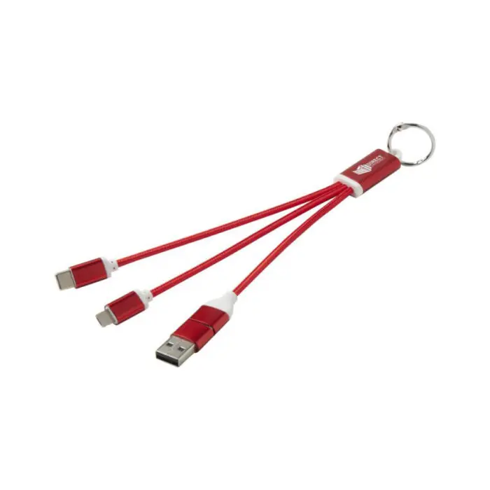 4 in 1 recycled aluminium charging cable 14