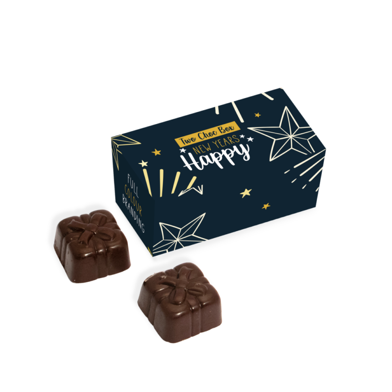 festive two choc truffles box