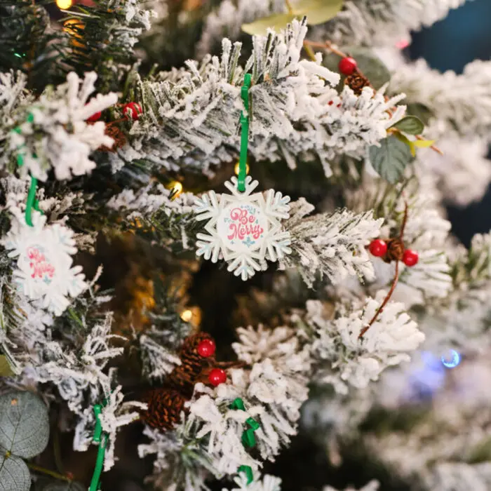 recycled christmas snowflake bauble 3