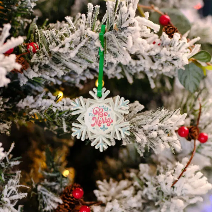 recycled christmas snowflake bauble 4