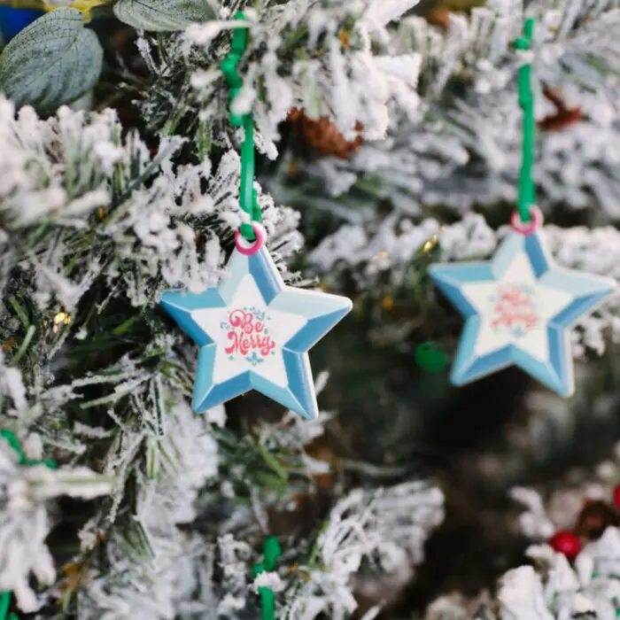 recycled christmas star bauble 3