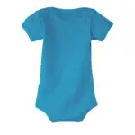 Branded Bambino Baby Bodysuit in blue with printed logo or design