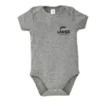 Promotional Bambino Baby Bodysuit in grey with printed logo or design