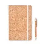 Branded Cork Notebook with Pen A5 printed with logo or design