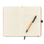 Promotional Cork Notebook with Pen A5 printed with logo or design and lined pages