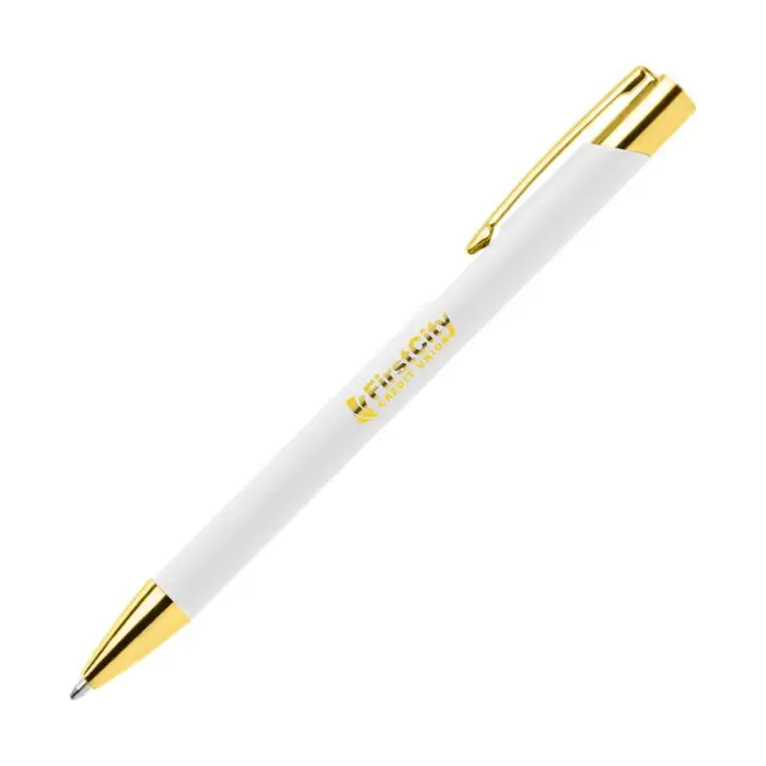 Printed Crosby Gold Softy Pen with printed logo or design