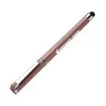 Promotional Island Metallic Stylus Gel Pen in rose gold with printed logo or design