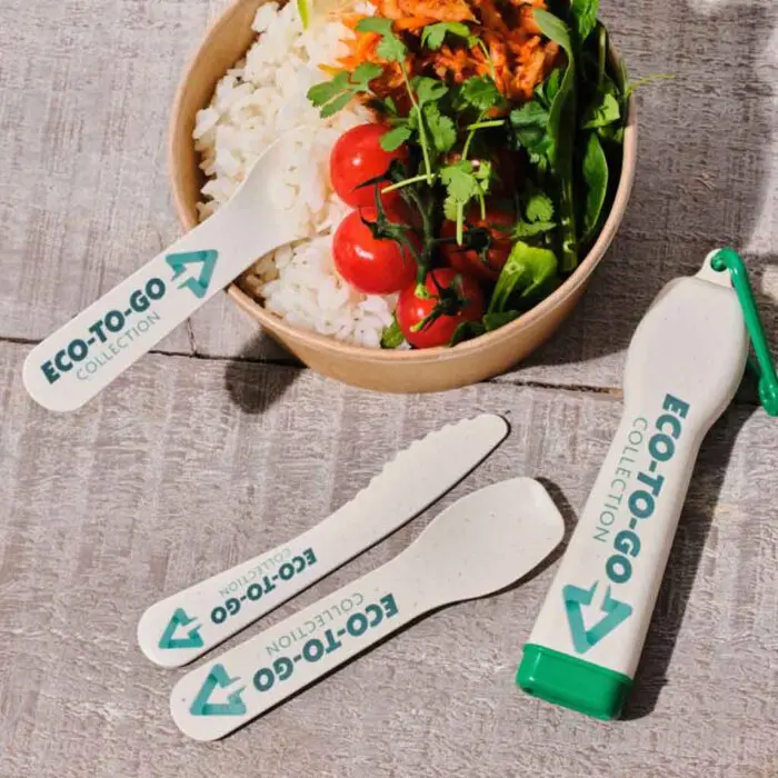 Branded Recycled Eco Cutlery Set printed with logo or design