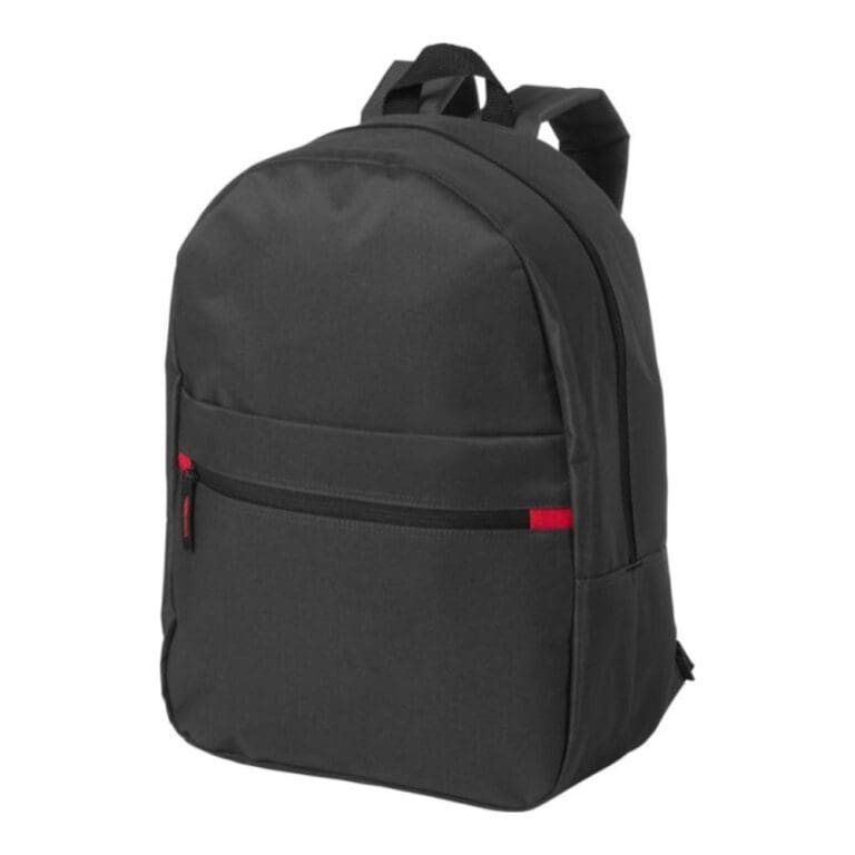 Promotional Retrend GRS RPET Backpack 16L in black with printed logo