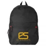 Promotional Retrend GRS RPET Backpack 16L in black with printed logo