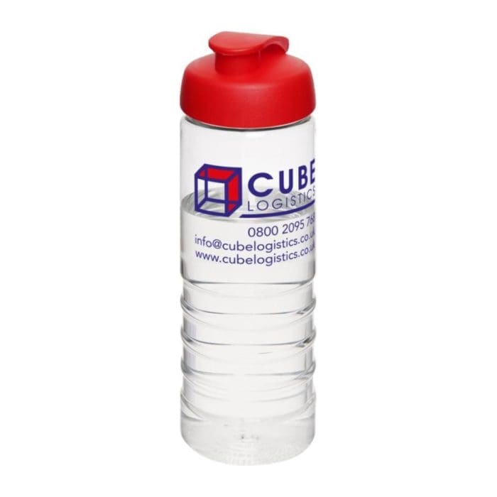 Active Treble Flip Lid Bottle 750ml CLR RD