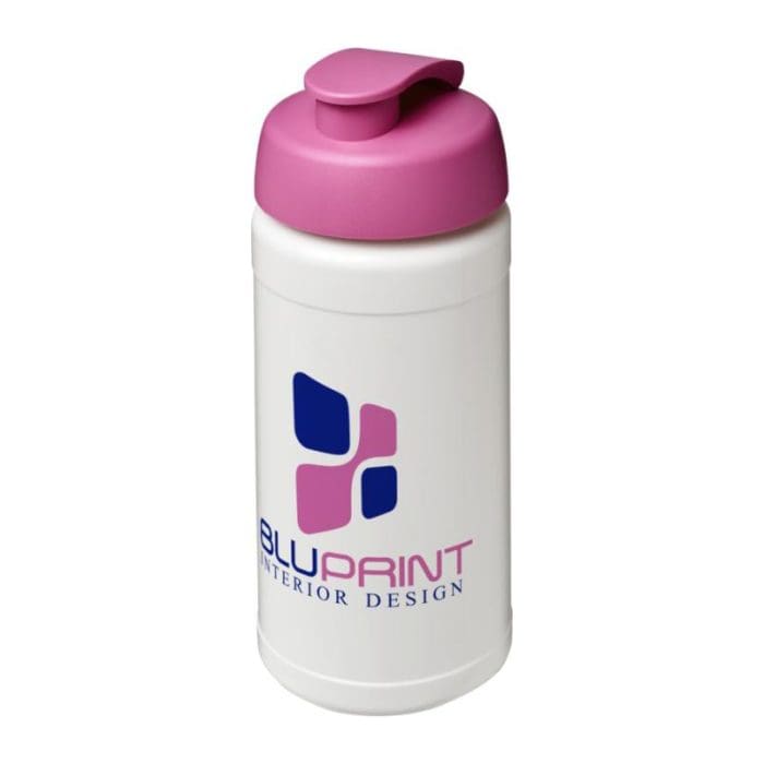 Baseline Plus Flip Lid Sports Bottle 500ml WH PK