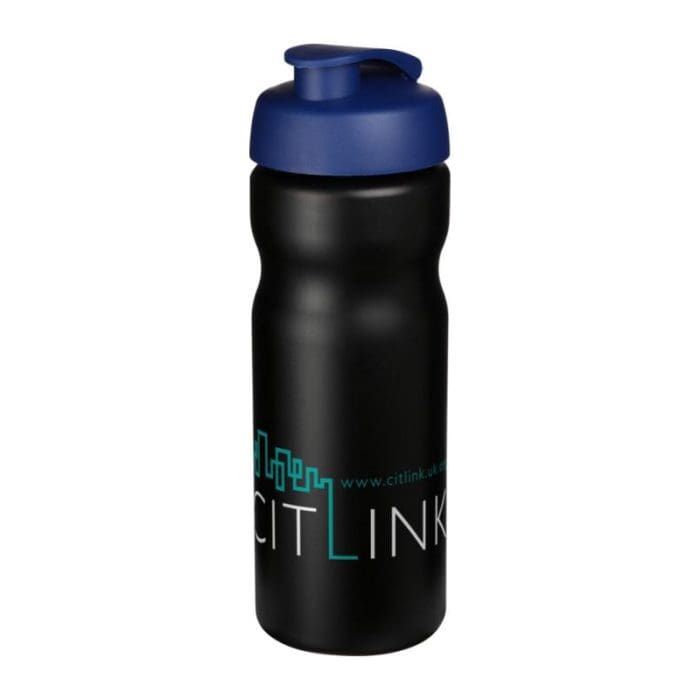 Baseline Plus Flip Lid Sports Bottle 650ml BK BL