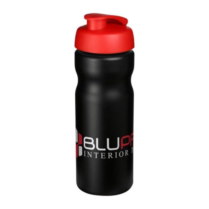 Baseline Plus Flip Lid Sports Bottle 650ml BK RD