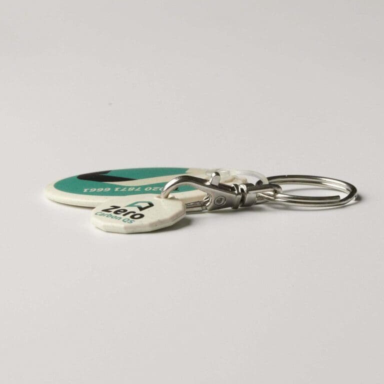 Biodegradable Trolley Mate Oval Keyring 3