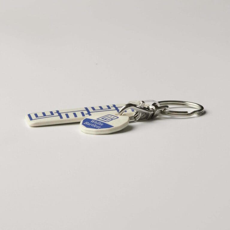 Biodegradable Trolley Mate Rectangle Keyring 2