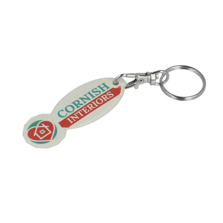 Biodegradable Trolley Stick Keyring Oval