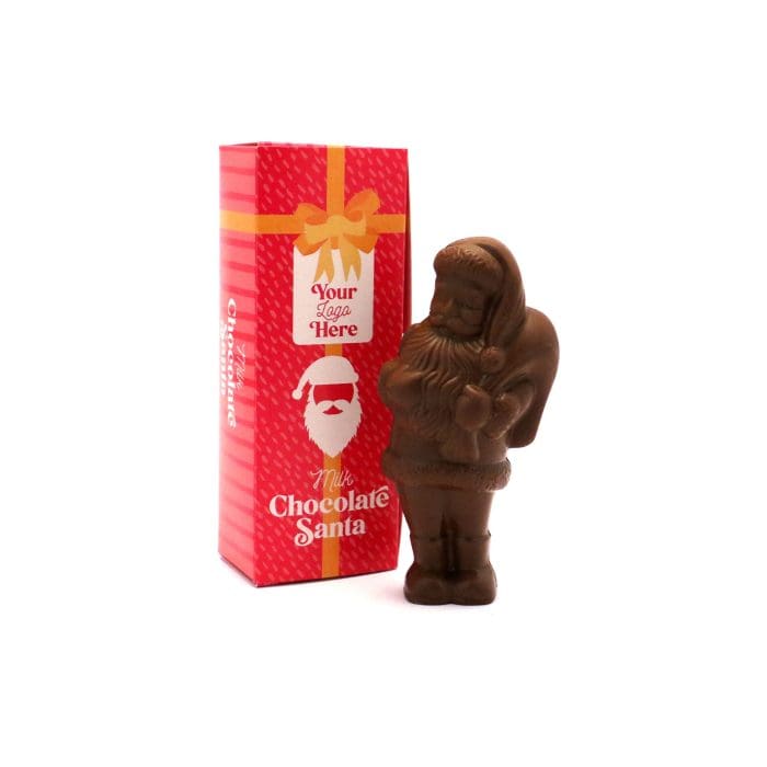 Eco Flip Top Box – Milk Chocolate Santa