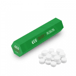 Promotional eco hex tube with midi mints sweets and printed logo