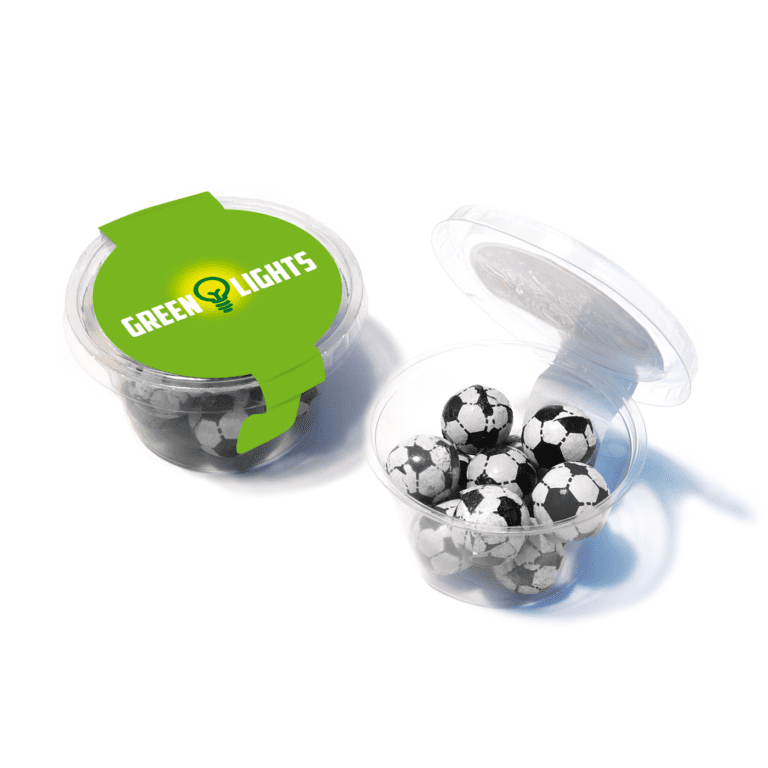 Eco Maxi Pot – Chocolate Footballs