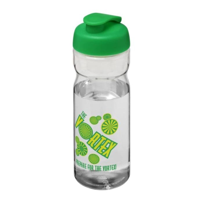 H2O Active Base Flip Lid Bottle 650ml CLR GN