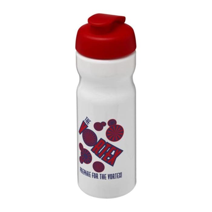 H2O Active Base Flip Lid Bottle 650ml WH RD