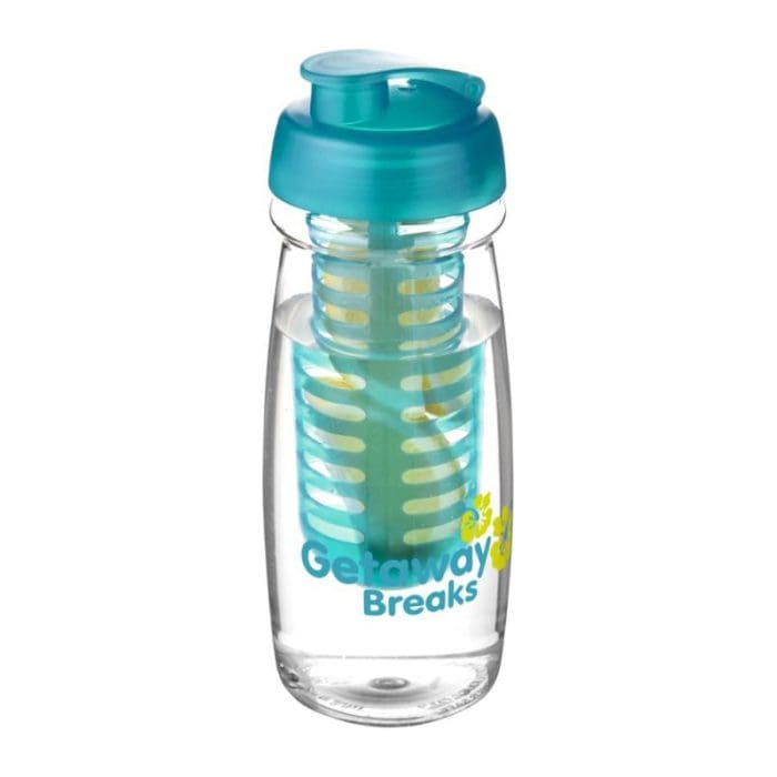 H2O Active Pulse Flip Lid Infuser Bottle 600ml TR AQ