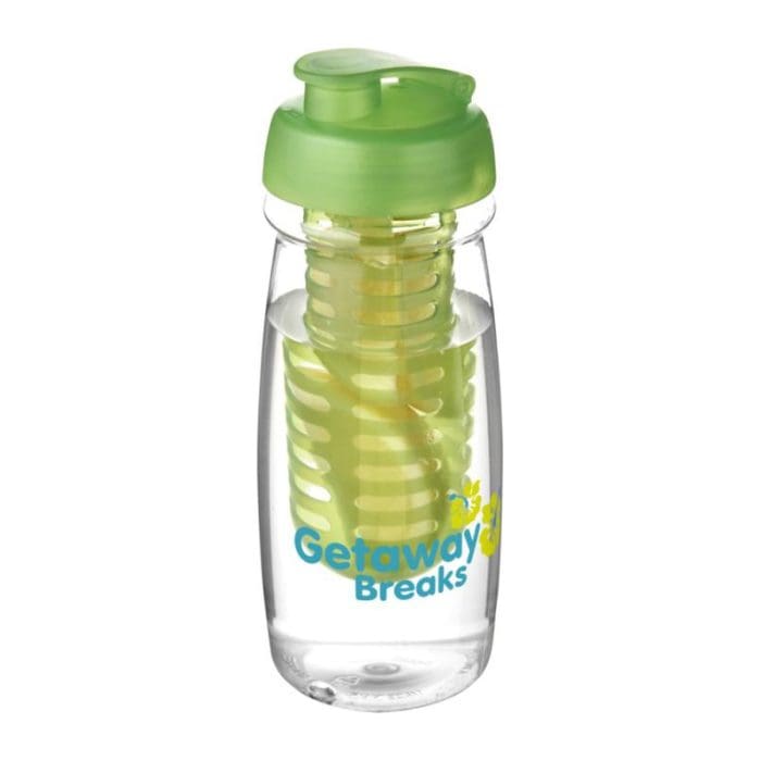 H2O Active Pulse Flip Lid Infuser Bottle 600ml TR LGN