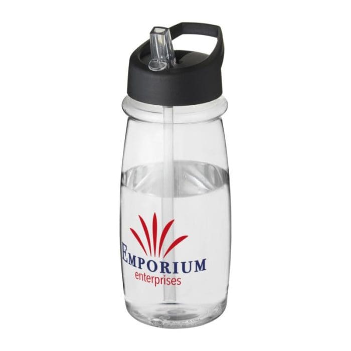 H2O Active Pulse Spout Lid Bottle 600ml CLR BK