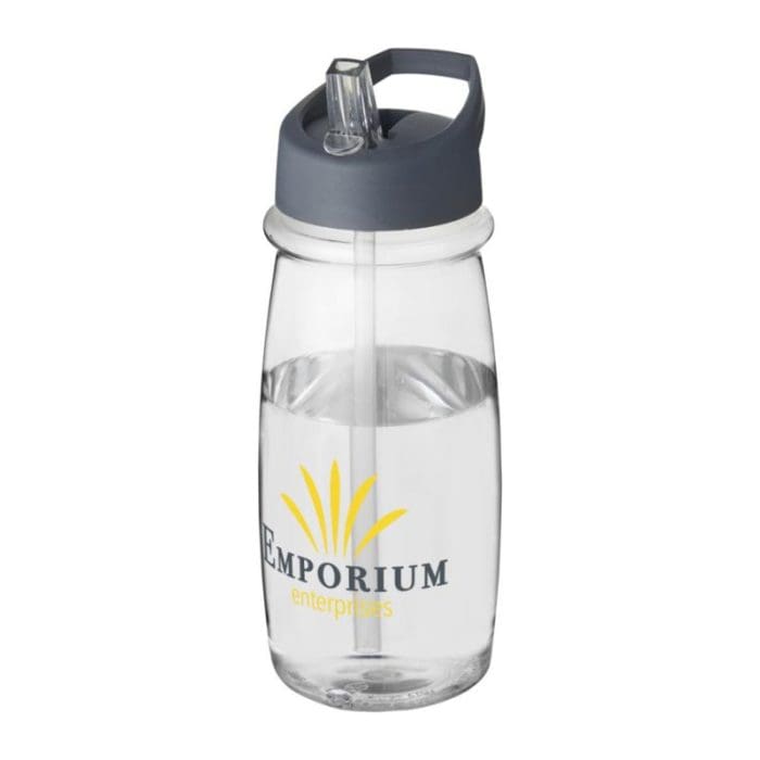 H2O Active Pulse Spout Lid Bottle 600ml CLR GRY