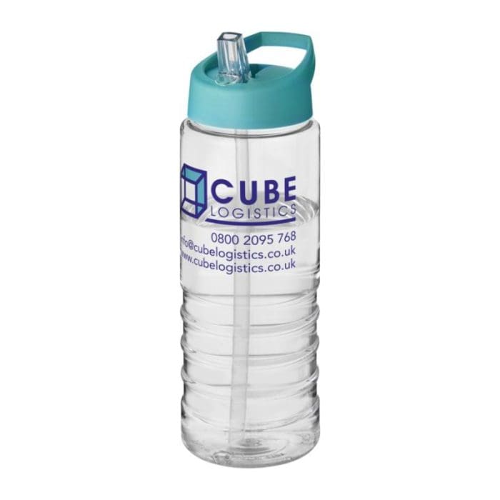 H2O Active Treble Spout Lid Bottle 750ml CLR AQ