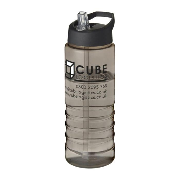 H2O Active Treble Spout Lid Bottle 750ml GRY BK