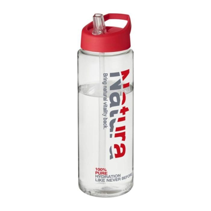 H2O Active Vibe Spout Lid Bottle 850ml CLR RD