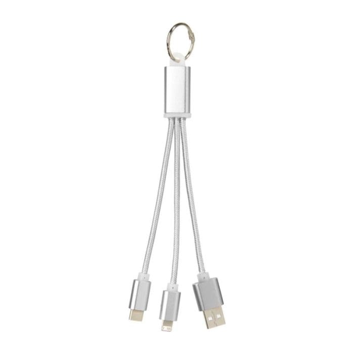 Metal 3 in 1 Charging Cable with Keychain 13