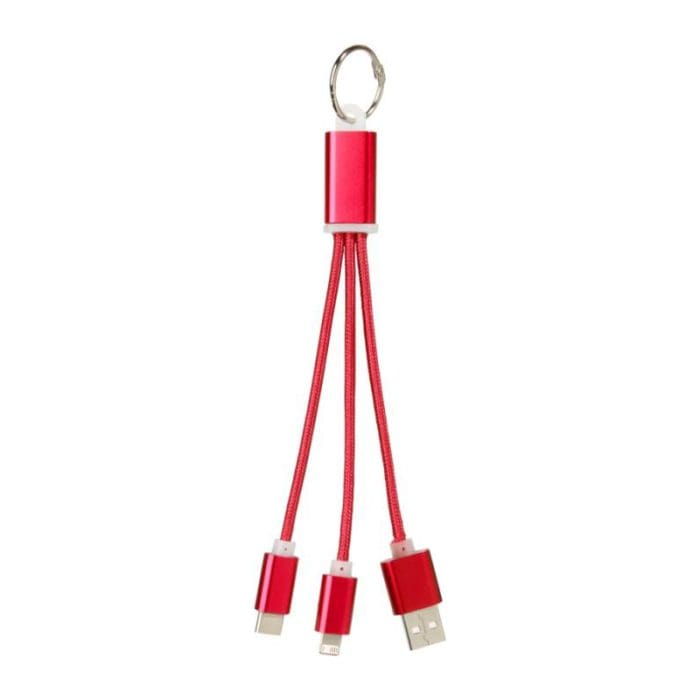 Metal 3 in 1 Charging Cable with Keychain 7