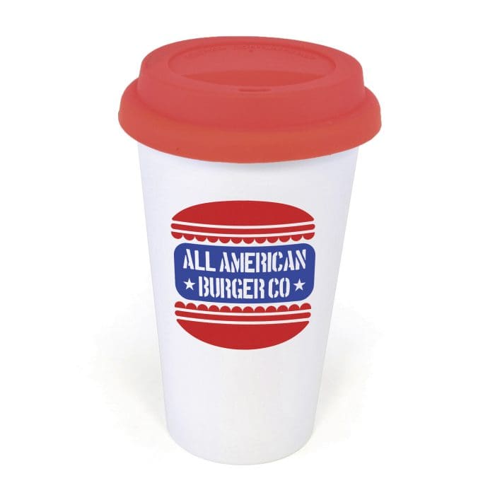 Plastic Take Out Mug 375ml RD