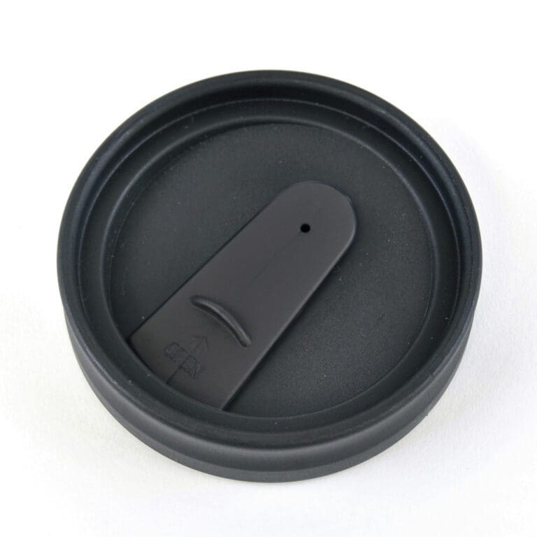 Promotional lid of Polo insulated travel mug 400ml in black