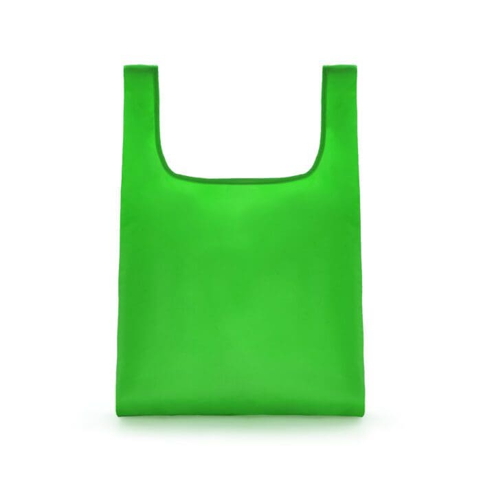 Promotional foldaway shopper bag in various colours with printed logo