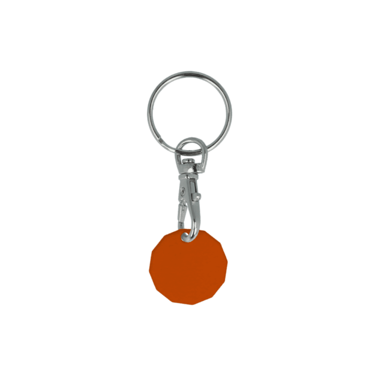 Recycled Trolley Coin Keyring Orange