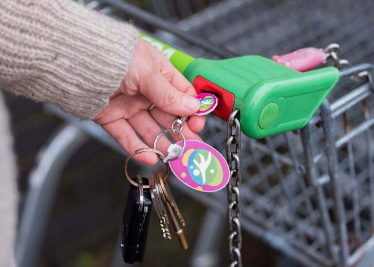 Recycled Trolley Mate Oval Keyring 3