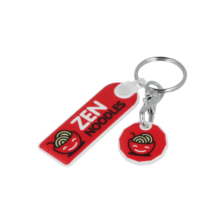 Recycled Trolley Mate Rectangle Keyring 1