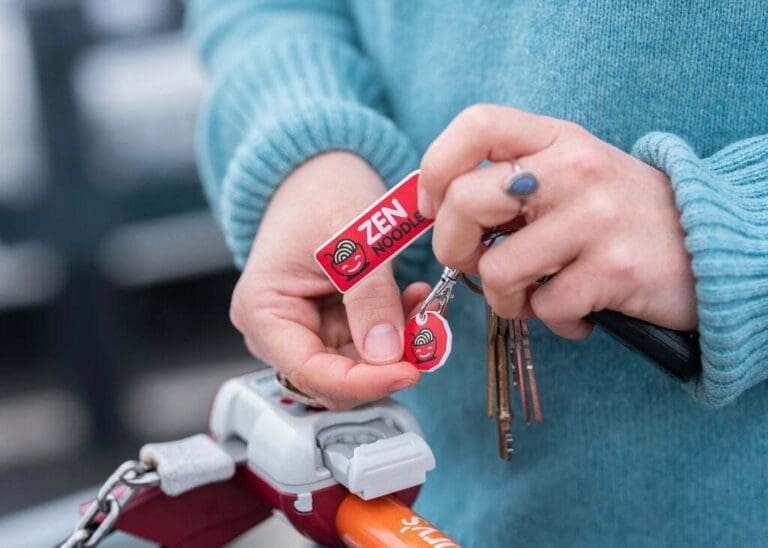 Recycled Trolley Mate Rectangle Keyring 2