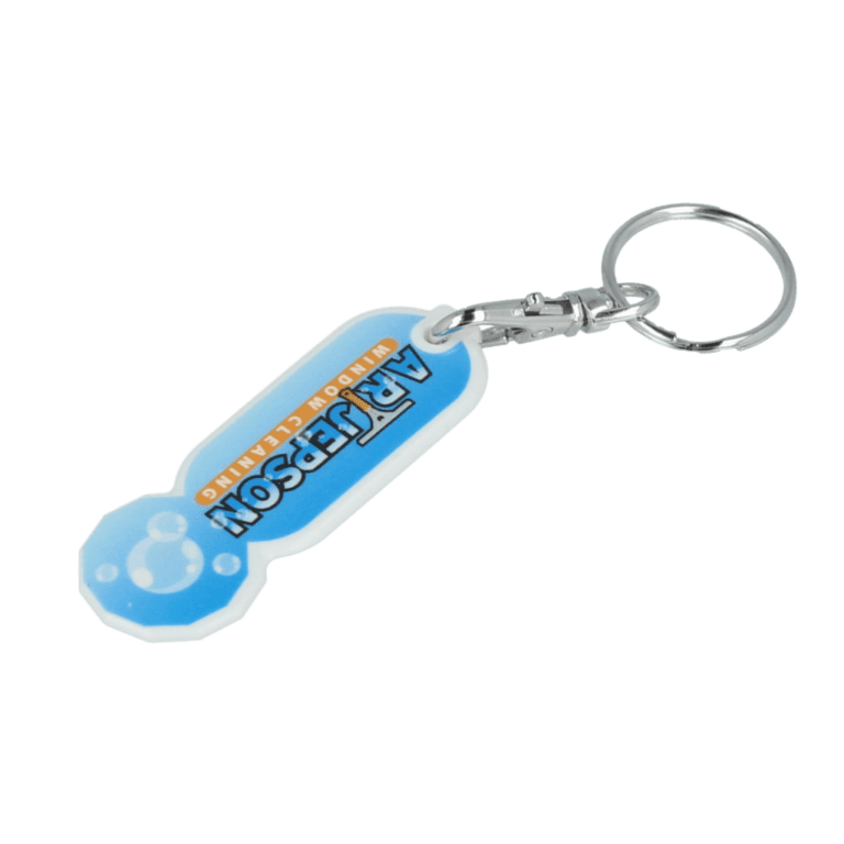 Recycled Trolley Stick Keyring Oblong