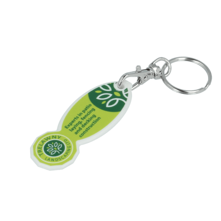 Recycled Trolley Stick Keyring Oval 2