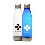 Branded Revive Recycled 650ml Drinks Bottle with Silver lid and Base Colour range