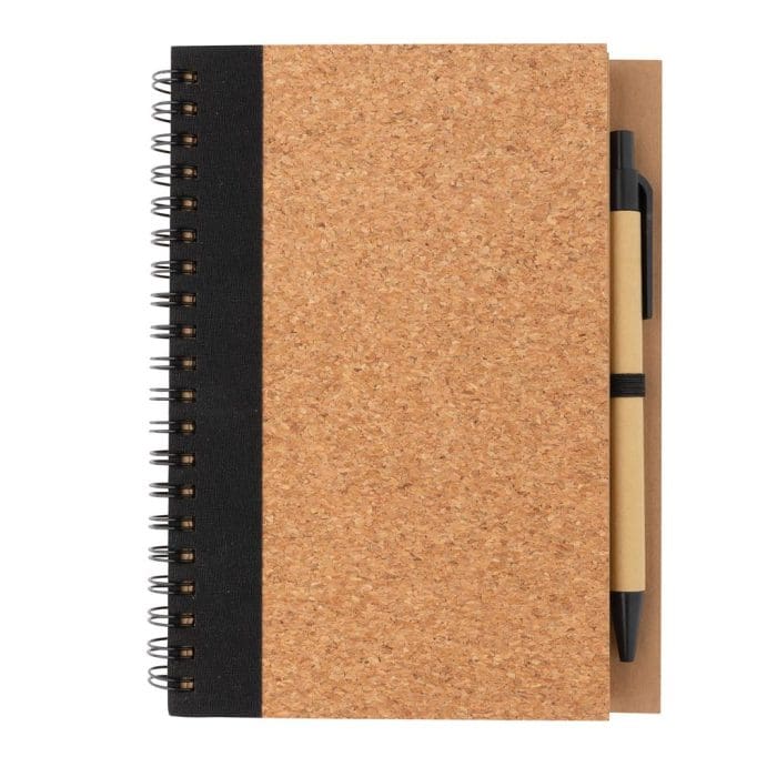 Cork Spiral Notebook with Pen 11