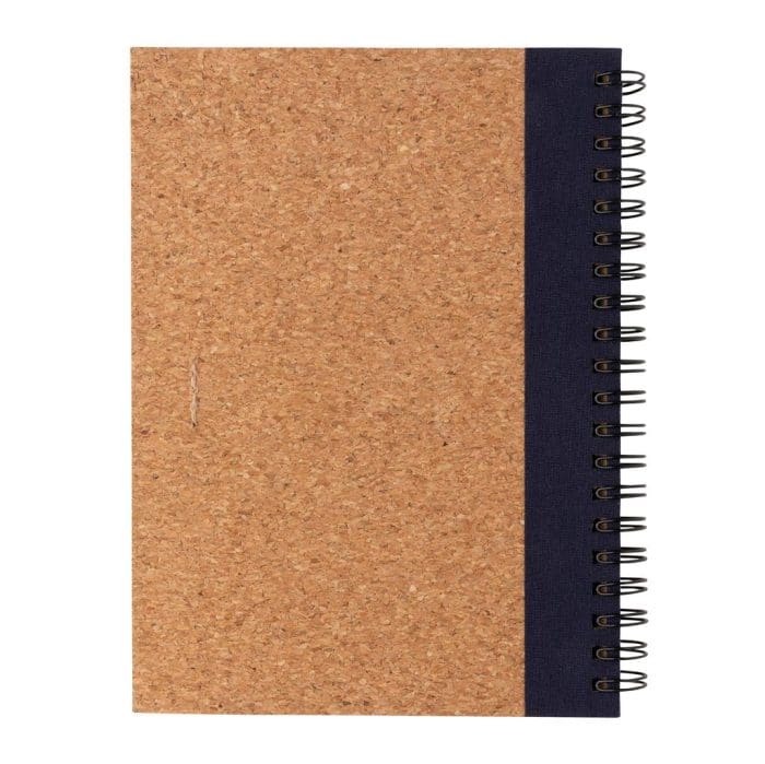 Cork Spiral Notebook with Pen 8