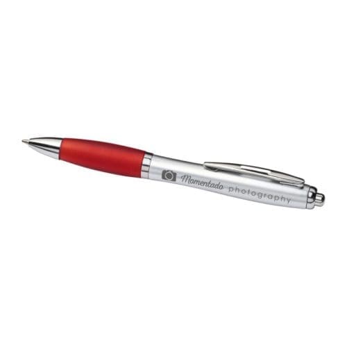 Promotional Curvy Pen with Satin Silver Barrel